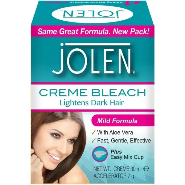 Jolen Jolen Creme Bleach Mild Formula 30ml – Gentle Hair Lightener with Aloe Vera