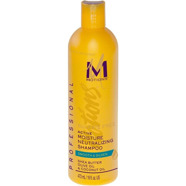 Motions Motions Neutralizing Shampoo 473ml – Sulfate-Free with Shea Butter, Olive Oil & Coconut Oil