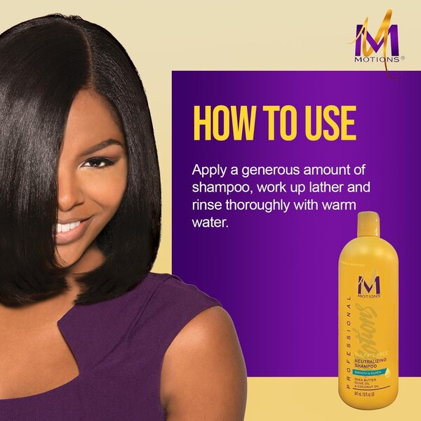 Motions Motions Neutraliserende Shampoo 473ml – Sulfaatvrij, met sheaboter, olijfolie & kokosolie
