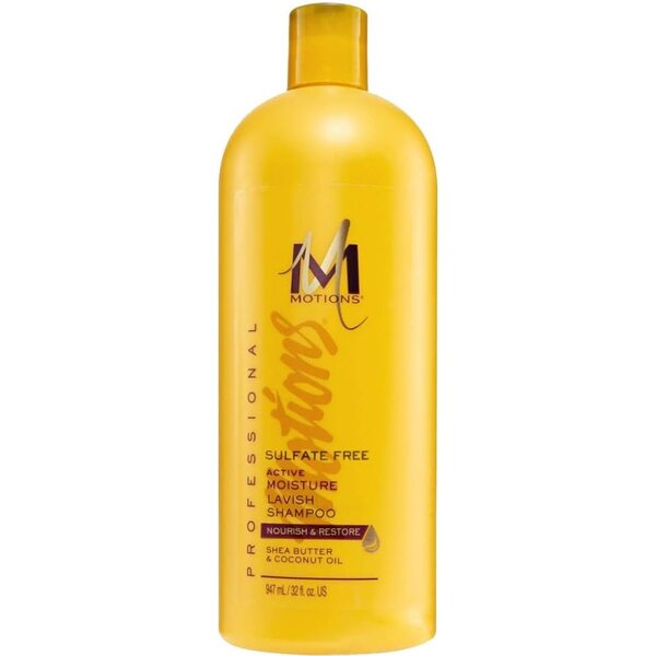 Motions Motions Sulfaatvrije Lavish Shampoo 947ml – Intens hydraterend met sheaboter, arganolie & kokosolie