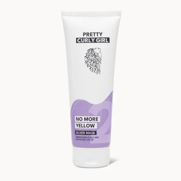 Pretty Curly Girl Pretty Curly Girl No More Yellow Silver Mask – Purple Hair Mask for Curls 250ml