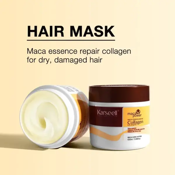 Karseell Karseell Collagen Repair Hair Mask, Shampoo & Conditioner Travel Set for Dry & Damaged Hair