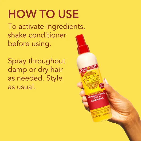 Creme of Nature Creme of Nature Argan Oil Strength & Shine Leave-In Conditioner met Marokkaanse Arganolie 250ml