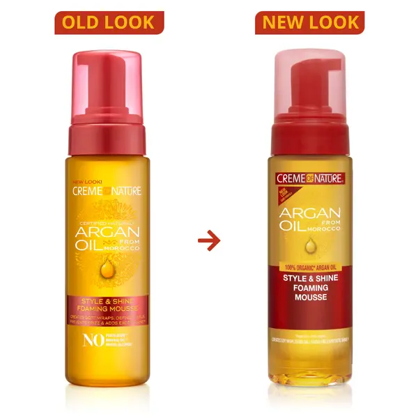 Creme of Nature Creme of Nature Argan Oil Style & Shine Foaming Hair Mousse with Moroccan Argan Oil – 207ml