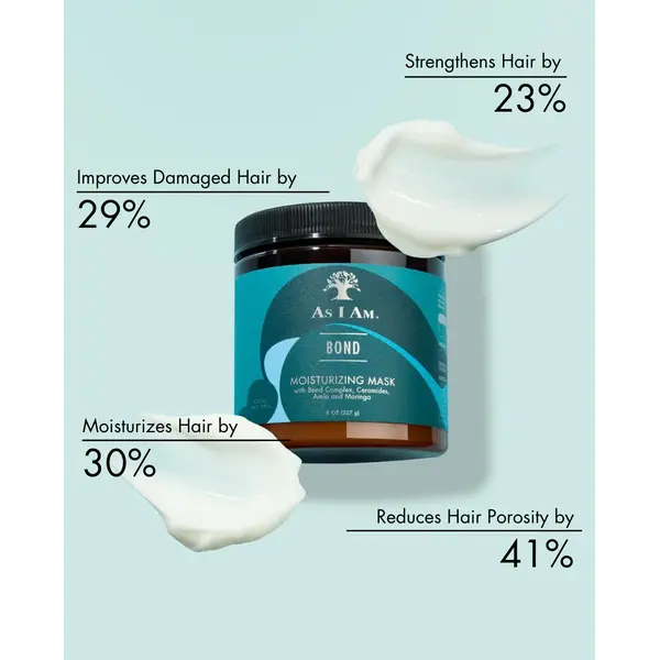 As I Am As I Am Bond Repair Hair Mask – Intensief Herstellend Haarmasker met Ceramiden, Amla & Moringa voor Beschadigd Haar (227g)