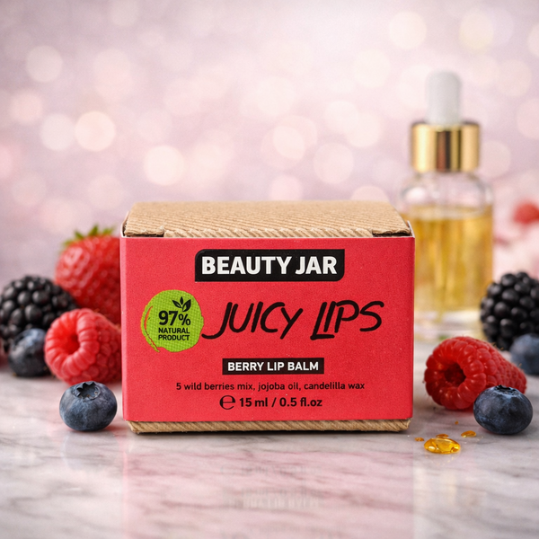 Beauty Jar Beauty Jar Juicy Lips Berry Lip Balm – Voedende natuurlijke lippenbalsem met jojoba-olie & bessenextracten (97% natuurlijk)