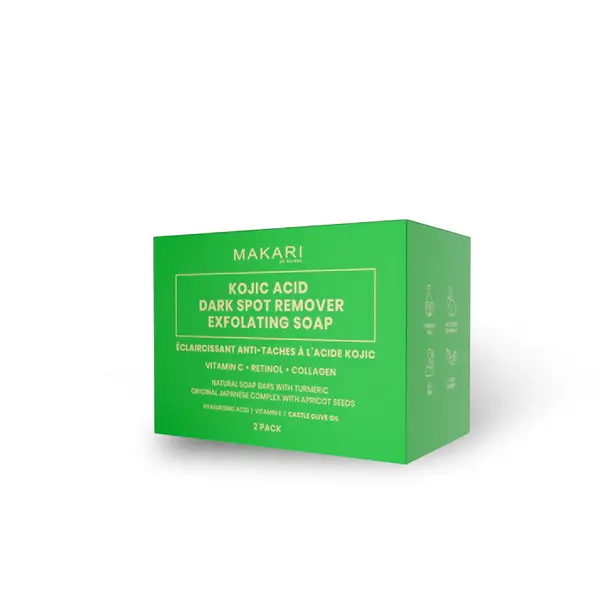 Makari Makari Kojic Acid Dark Spot Remover Exfoliërende Zeep Bars met Vitamine C & Retinol