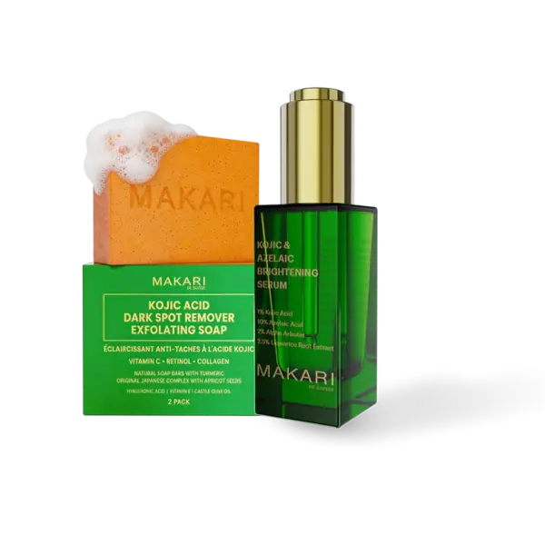 Makari Makari Kojic Acid Duo Kit – Dark Spot Remover Soap & Brightening Serum Set