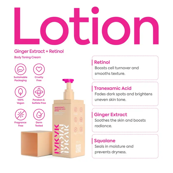 Makari Makari IYKYK Body Toning Cream met Ginger Extract, Tranexamic Acid & Retinol – 400ml