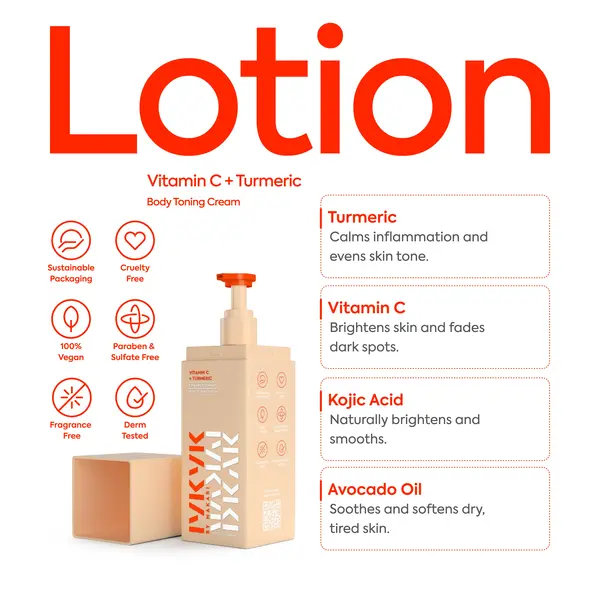 Makari Makari IYKYK Body Toning Cream met Vitamine C & Kurkuma – 400ml