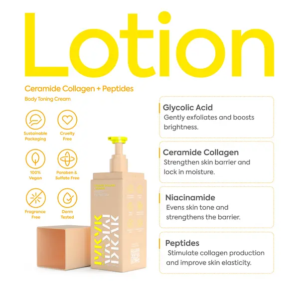 Makari Makari IYKYK Body Toning Cream met Ceramiden, Collageen & Peptiden – 400ml