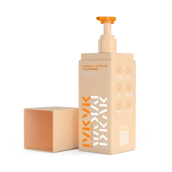 Makari Makari IYKYK Exfoliating Body Wash with Glycolic Acid, Lactic Acid & Niacinamide – Complexion Enhancing Body Cleanser 400ml