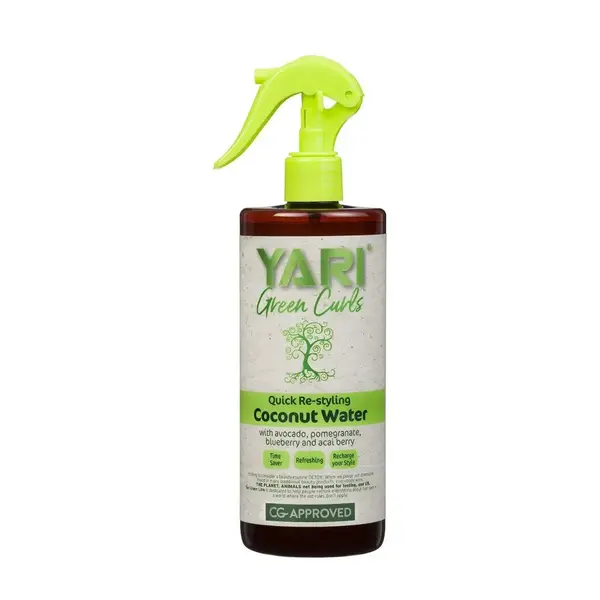 Yari Green Curls Yari Green Curls Coconut Water – Hydraterende Refresh Spray met Kokoswater, Avocado & Açai voor Krullend Haar (500ml)