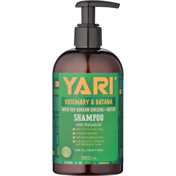 Yari Rosemary & Batana Yari Rosemary & Batana Shampoo met Korean Red Ginseng & Biotine voor alle haartypes 360ml