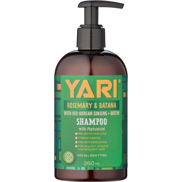 Yari Rosemary & Batana Yari Rosemary & Batana Shampoo with Korean Red Ginseng & Biotin for All Hair Types 360ml