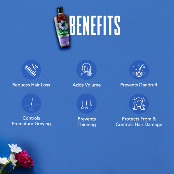Dabur Vatika Vatika Naturals Multivitamin Blackseed Haarolie – Voeding voor alle haartypes 200ml