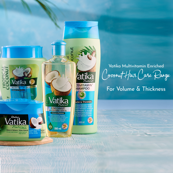 Dabur Vatika Vatika Naturals Multivitamin Coconut Hair Oil – Strong & Thick Hair 200ml