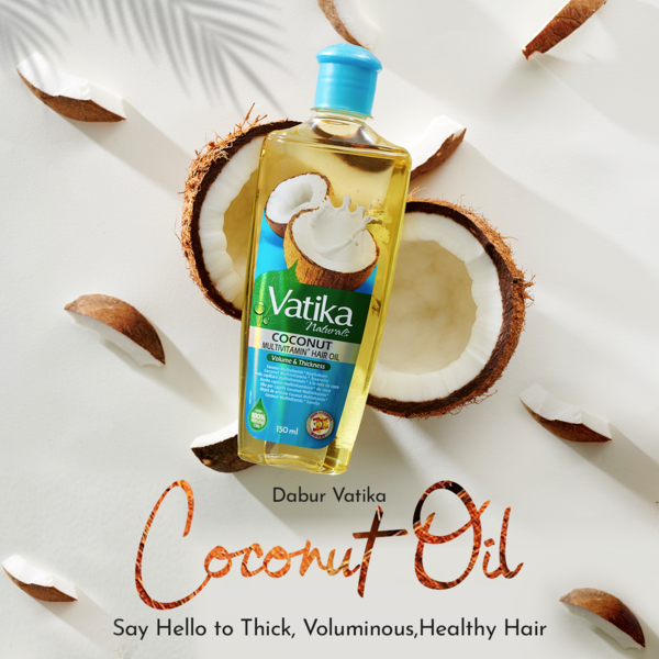 Dabur Vatika Vatika Naturals Multivitamin Kokos Haarolie – Sterk & Dik Haar 200ml