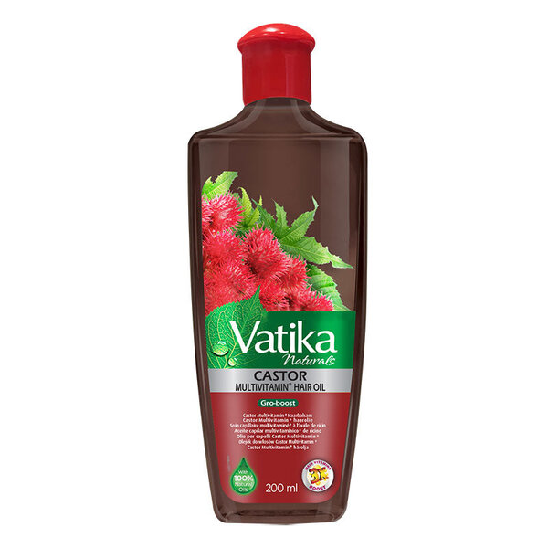 Dabur Vatika Vatika Naturals Multivitamin Castor Hair Oil with vitamin complex for stronger hair 200ml