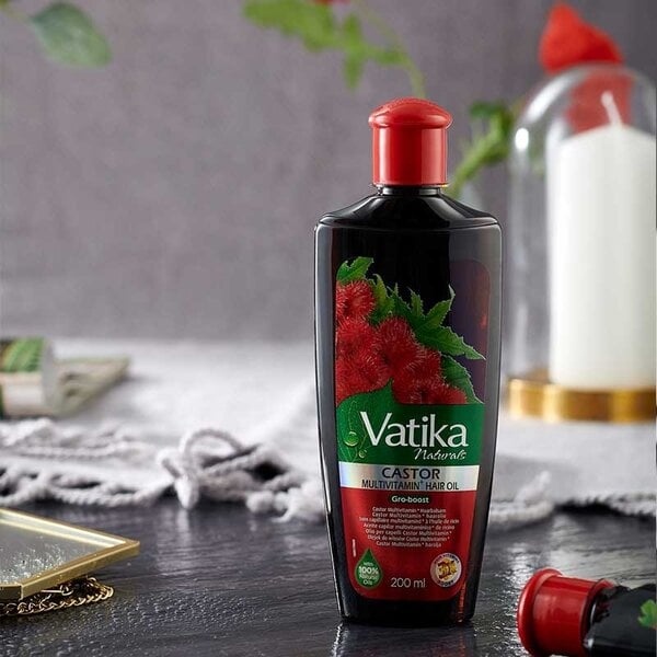 Dabur Vatika Vatika Naturals Multivitamin Castor Hairolie met vitaminencomplex voor sterker haar 200ml