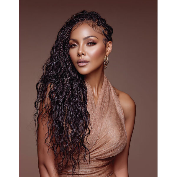 Janet Collection Janet Collection HH Feather Crochet Deep Wave 18 inch – 100% Natural Human Hair Crochet Extensions | Knotless Design | Shampoo, Perm, Bleach & Dye Friendly