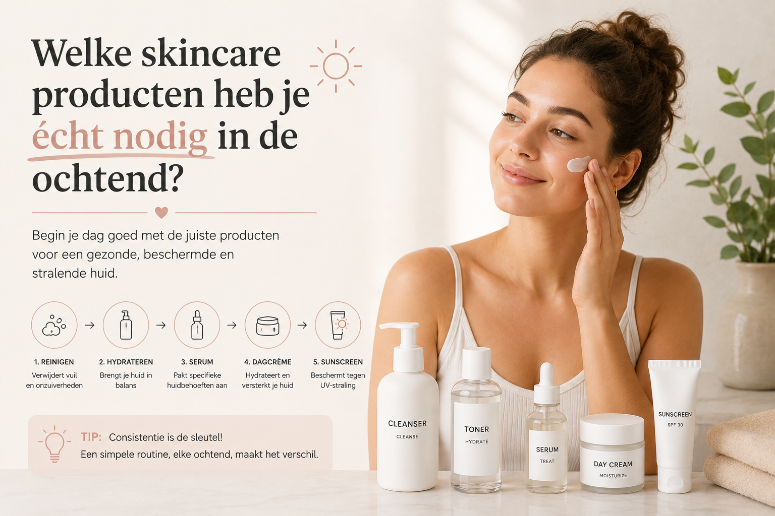 Welke skincare producten heb je écht nodig in de ochtend?