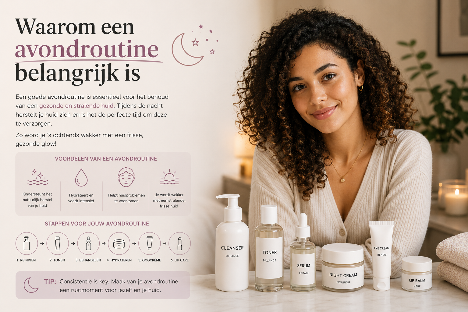 Avondroutine voor een gezonde en stralende huid