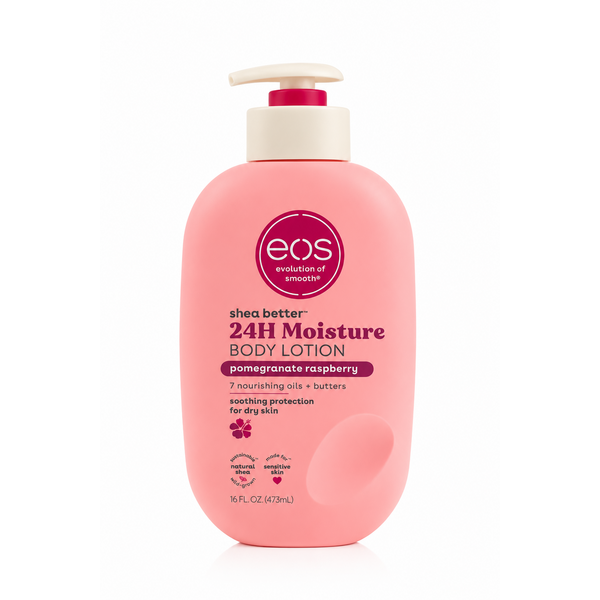 EOS – Evolution of Smooth EOS Shea Better 24H Moisture Body Lotion Pomegranate Raspberry – Hydrating Body Lotion with Shea Butter & 7 Nourishing Oils (473ml)