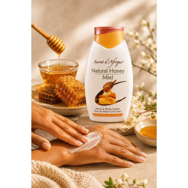 Secret d'Afrique Secret d'Afrique Natural Honey Hand & Body Lotion – Voedende Hand- & Bodylotion met Natuurlijke Honing voor een Zachte Huid (500ml)
