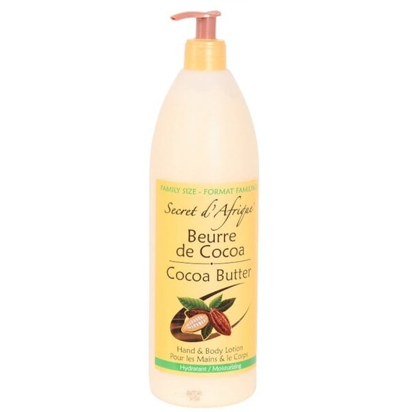 Secret d'Afrique Secret d'Afrique Cocoa Butter Lotion Family Size – Nourishing Body Lotion with Cocoa Butter for Soft & Hydrated Skin (1 Litre)