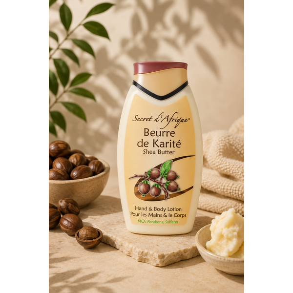 Secret d'Afrique Secret d'Afrique Shea Butter Hand & Body Lotion – Intensive Moisturizing Lotion with Shea Butter for Hands & Body (500ml)