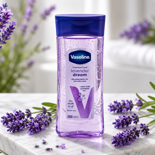 Vaseline® Vaseline Lavender Dream Body Oil – Kalmerende Lichaamsolie met Lavendel voor een Zachte & Gehydrateerde Huid (200ml)