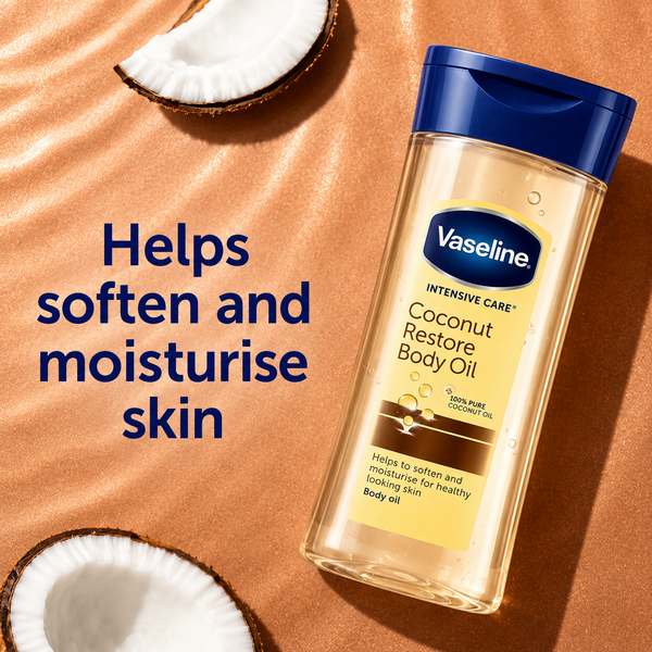 Vaseline® Vaseline Intensive Care Coconut Restore Body Oil 200ml – Deep Hydration for Dry Skin