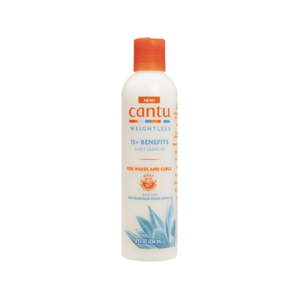 Cantu Cantu Weightless 15+ Benefits Daily Leave-In Cream – Lightweight Leave-In with Blue Agave & Heat Protection