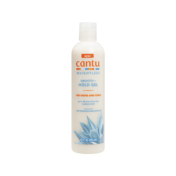 Cantu Cantu Weightless Smooth + Hold Gel – Lightweight Styling Gel with Blue Agave for Curl Definition & 48-Hour Frizz-Free Hold