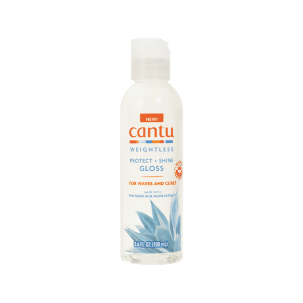 Cantu Cantu Weightless Protect + Shine Gloss – Lichtgewicht Haargloss met Blue Agave, UV- & Hittebescherming voor Waves & Krullen