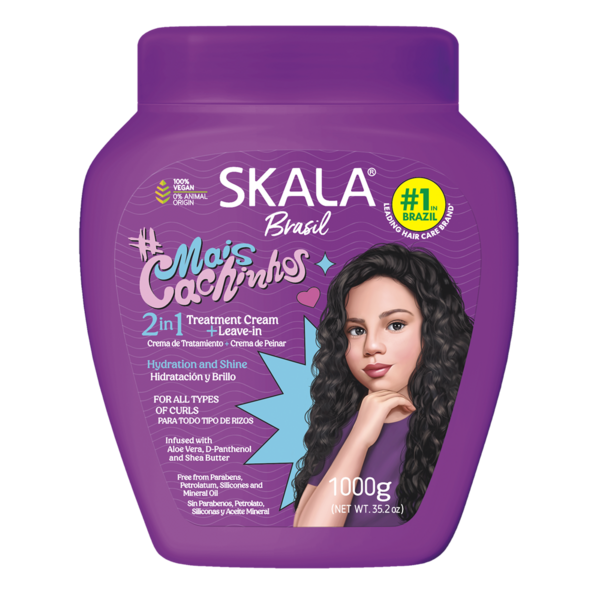 Skala Skala #Mais Cachinhos 2-in-1 Hair Treatment Cream – Hydraterende Kinder Haarcrème voor Krullen 2C-4C 1000g