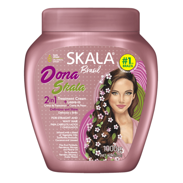 Skala Skala Dona Skala 2-in-1 Hair Treatment Cream – Nourishing Hair Cream for Straight & Wavy Hair Types 1A-2C 1000g