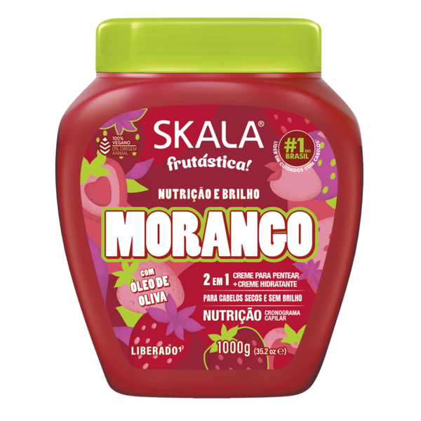Skala Skala Strawberry 2-in-1 Hair Treatment Cream with Strawberry Extract & Olive Oil for Dry and Dull Hair 1000g