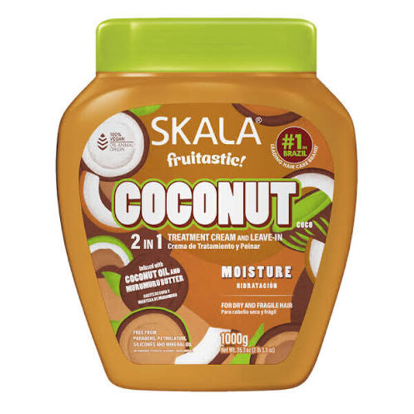 Skala Skala Frutástica Coconut 2-in-1 Hair Treatment Cream with Coconut Oil, Murumuru Butter & Shea Butter for Dry Hair 1000g