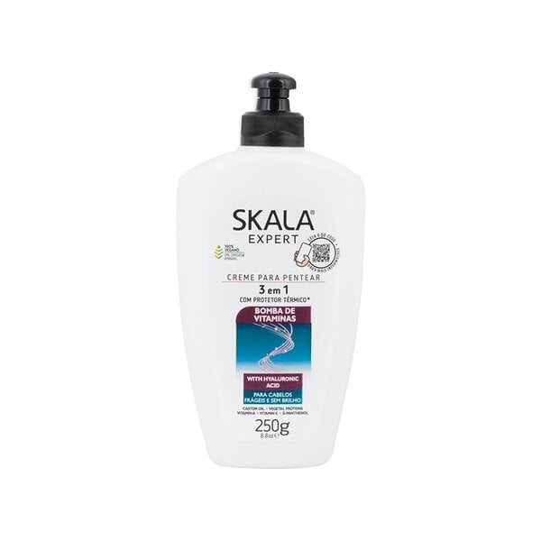 Skala Skala Expert Bomba de Vitaminas 3-in-1 Leave-In Styling Cream with Castor Oil, Vitamins, Vegetable Proteins & D-Panthenol 250g