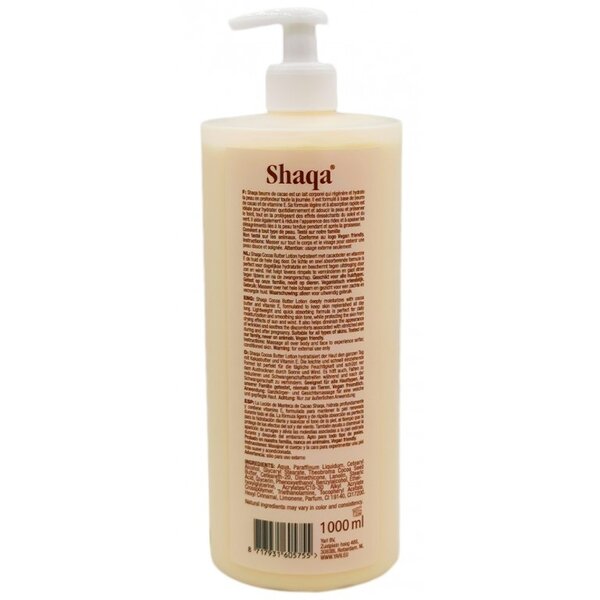 Shaqa Shah Shaqa Shah Cocoa Butter Hand & Body Lotion with Cocoa Butter and Vitamin E for Dry Skin 32 OZ (1000ml)