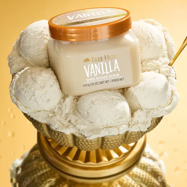 Tree Hut Tree Hut Vanilla Shea Sugar Scrub met Sheaboter, Vanille, Colloïdaal Goud & Natuurlijke Oliën voor een Zachte en Gladde Huid 510g