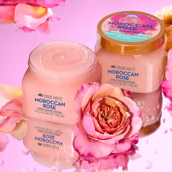 Tree Hut Tree Hut Moroccan Rose Shea Sugar Scrub with Rosehip Oil, Moroccan Argan Oil, Shea Butter & Natural Oils 18 oz