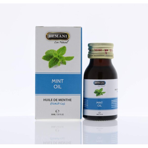 Hemani Herbal Hemani Mint Oil – Verfrissende Muntolie voor Huid, Haar, Massage & Verzorging 30ml