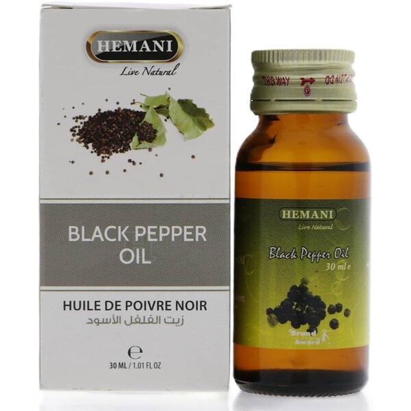 Hemani Herbal Hemani Black Pepper Oil – Aromatic Black Pepper Oil for Massage, Skin & Personal Care 30ml