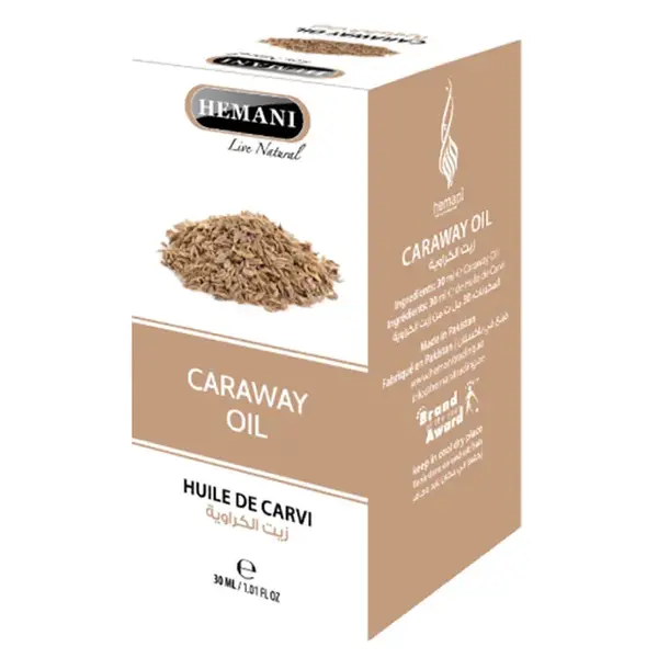 Hemani Herbal Hemani Caraway Herbal Oil – Aromatische Karwijolie voor Huid, Massage & Verzorging 30ml