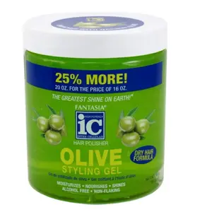 Fantasia IC Hair Polisher Olive Styling Gel 454g