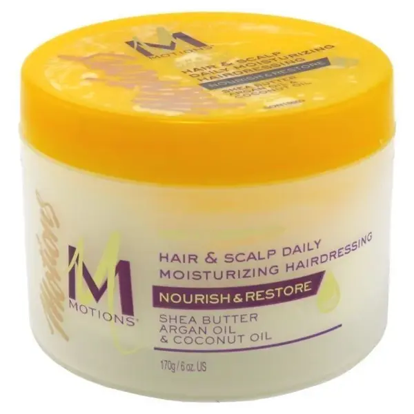 Motions Motions Hair & Scalp Daily Moisturizing Hairdress – Moisturizing Hair Cream with Shea Butter for Dry Hair & Scalp 170g