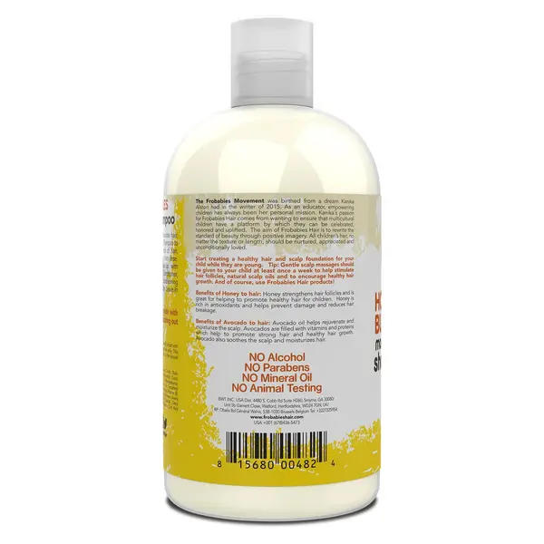 FroBabies Hair FroBabies Honey Bubbles Moisturizing Shampoo – Gentle Moisturizing Shampoo with Honey & Avocado 355ml